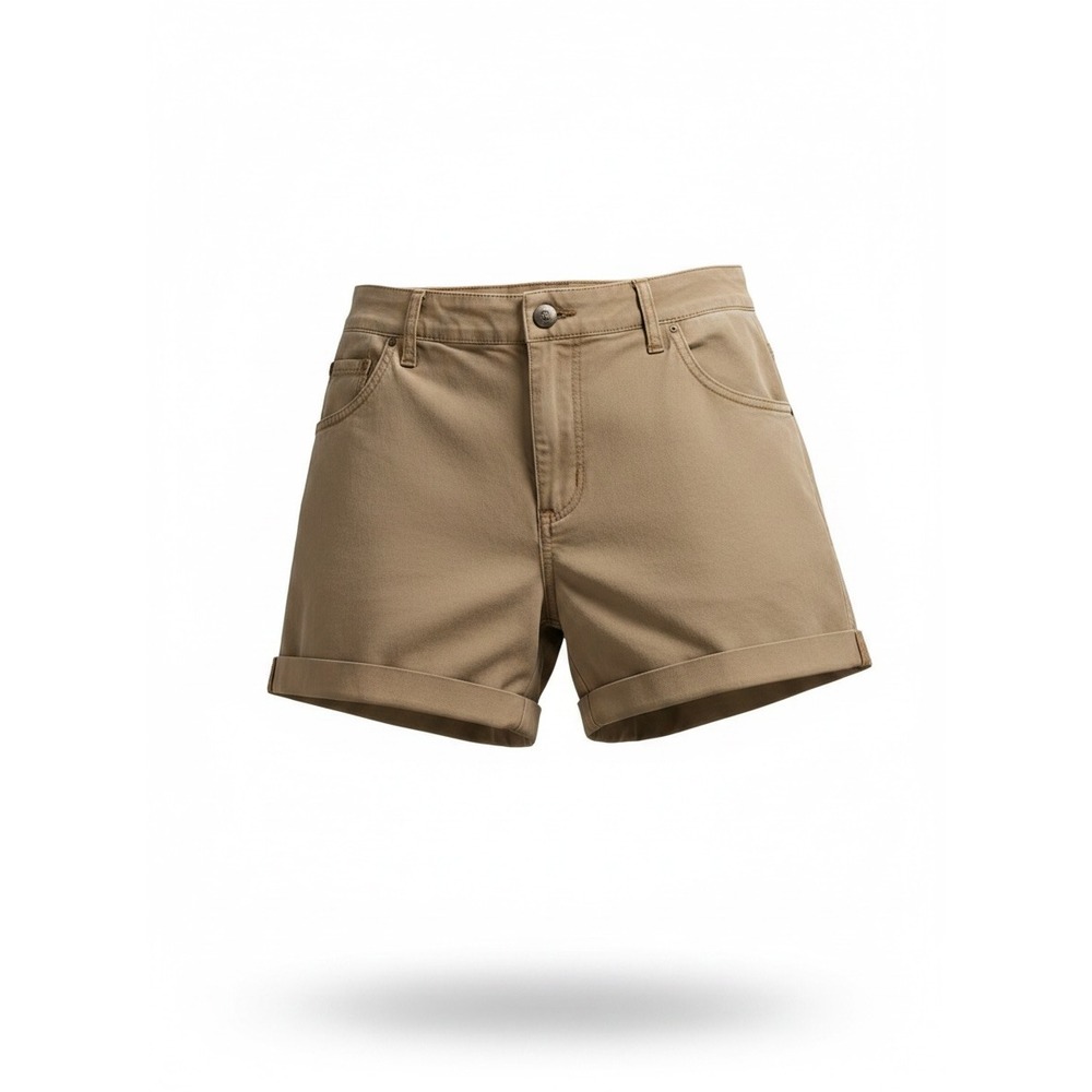 Old Navy Everyday Chino Short Women's Size Med Dark Beige Elastic Back Preppy